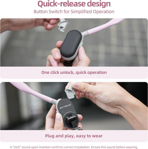 REYGEAK Magnetic POV/Vlog Phone Neck Mount Holder for Magsafe iPhone 15/14/13/12, Hand Free Chest Stand