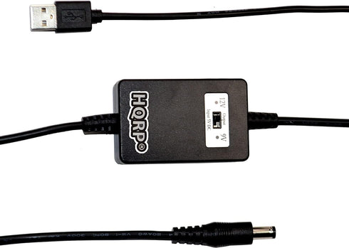 HQRP 5V USB to DC 9V 12V Step-Up Converter Cable for External Battery Pack, Laptop, Tablet, Router, Speaker, CCTV