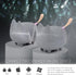 2Pack TWS Portable Bluetooth Speakers Pair, Mini Wireless Speakers with Clarity Stereo, Built-in Mic, Super Bass, Powerful Rich Room-Filling Sound, Cute Pet Mini Bluetooth Speaker (Grey-1 Set)