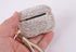 Sparkly Diamond Case for AirPods Pro 1&2 Generation, Premium Bling Rhinestone Cover Skin with Keychain (White AB Gold)