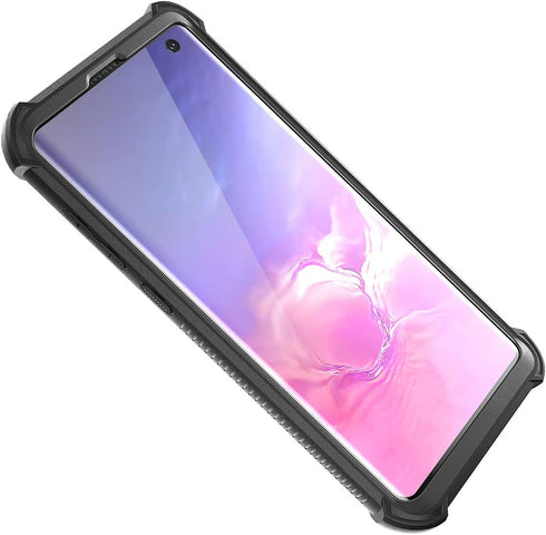 Dexnor Compatible Samsung Galaxy S10 Case, Heavy Duty Protection Hard Back Defender Cover (Purple Pink)