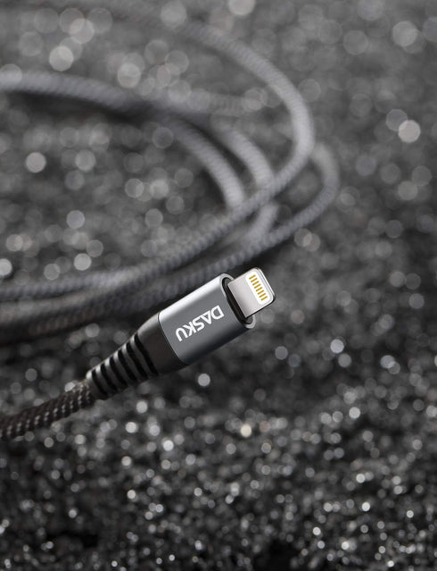 Dasku 3ft Lightning Cable 3-Pack: Heavy Duty Nylon Braided iPhone Charger for 14/13/12/11 Pro Max/X/Xs/Xr/8 Plus/7/6S