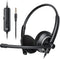 Wired Headset with Microphone for PC & Laptop - Noise Cancelling On-Ear Headphones with 3.5mm Jack, In-line Control