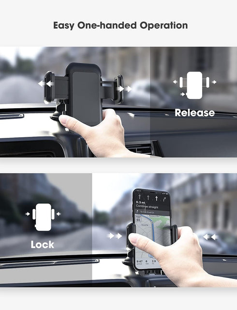 Car Phone Holder Mount with Strong Suction Cup, Compatible with iPhone 14 13 12 11 Pro Max, Galaxy Note 20