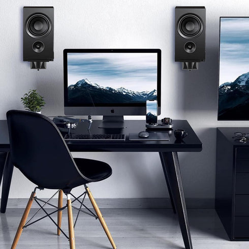 Suptek Speaker Wall Mounts, Dual Speaker Stands for Surround Sound, Universal Bracket Up to 55lbs (2 Pack)