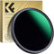 K&F Concept 62mm ND Filter (Variable ND3-ND1000, 1.5-10 Stops) - Neutral Density Lens Filter with 24 Coatings