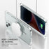 for iPhone 14 Plus Clear Case - Magnetic Square Rectangle Edge Compatible with Magsafe, Transparent TPU Silicone Rubber