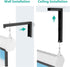 12 inch 80 lbs (PSM001XL-B), WALI Universal Projector Screen Ceiling Mount, Wall Hanging Mount L-Brackets, Adjustable