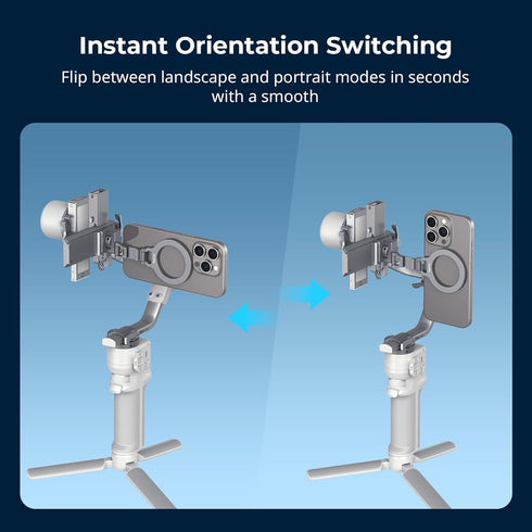SMALLRIG 4 17/16/15 5339 Metal Phone Mount with Baseplate for Arca-Standard, Compatible for DJI RS Mini, Smartphone