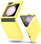 oakxco Liquid Silicone Phone Case for Samsung Galaxy Z Flip 6, Thin Slim Soft Rubber Gel Cover for Women - Yellow