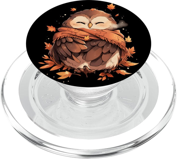 PopSockets MagSafe PopGrip for iPhone - Owl Fall Season Autumn Leaves Thanksgiving