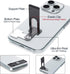 Stinfy 1-Pack) Phone Slim Stand Thin Kickstand, Ultra Thin Vertical Horizontal Universal Steel Metal Stable Mount