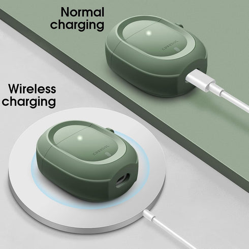 CaseBot Protective Cover for Pixel Buds A-Series and Pixel Buds 2 - Rugged Shield with Front LED Visible