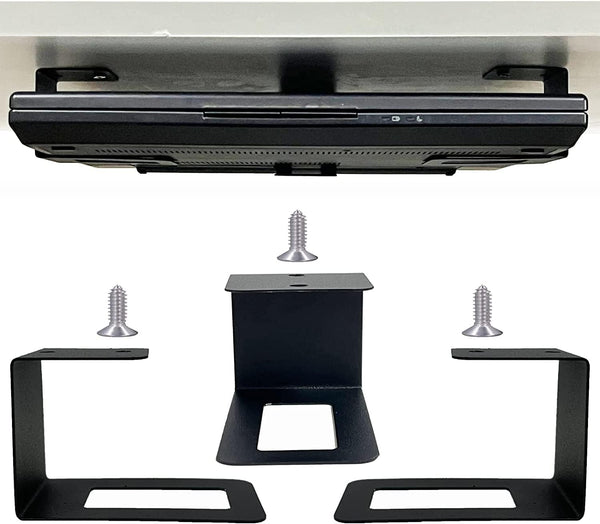 AUXPhome (3) Laptop Holder Under Desk Laptop Mount Organizer Rack Storage Shelf, Add