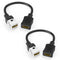 VCE 2-Pack HDMI Keystone Jack, Female to Female HDMI Pigtail Cable 4K