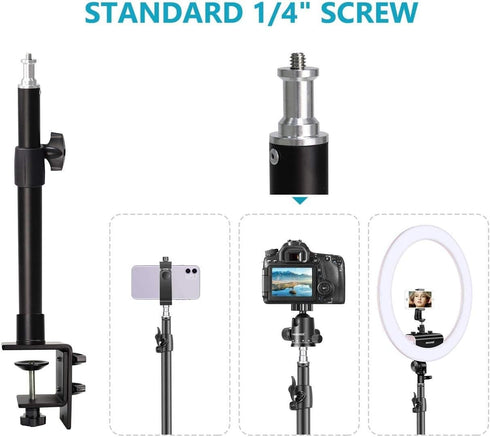 AceTaken Camera Stand, Overhead Camera Mount with Desk Clamp Compatible with Canon DSLR Video Recording