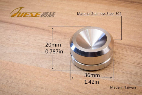 Juese Solid Stainless Steel Speaker Spike Pads Shoes, 36mm