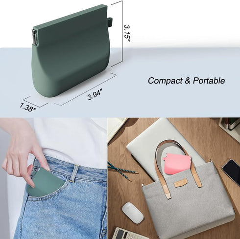 Silicone Headphone Organizer Wired Earbud Case Pouch, Portable Data Cable Organizer Case for Women and Men