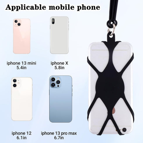 simarro Universal Cell Phone Lanyard, Anti-Fall Silicone Neck Strap Lanyard Compatible with Most Phones