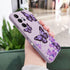 Cute Butterfly Case for Galaxy Note 20 Ultra, Soft TPU Bumper, Shockproof Protective Cover for Women Girls - Purple