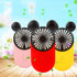 Cute Personal Mini Fan, Handheld & Portable USB Rechargeable Fan with LED Light, 3 Adjustable Speeds, Pink