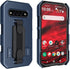 Kyocera DuraForce PRO 3 (E7200) Case and Holster Combo, Navy Blue, with Kickstand, Handstrap, and Screen Protector.
