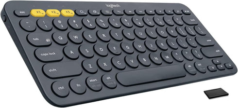Logitech K380 Bluetooth Keyboard, Compatible with Windows, Mac, Chrome OS, Android, iPad, iPhone, Apple TV, Dark Grey
