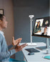 AceTaken Brio-100, 300,Brio 500,StreamCam,MX-Brio-4K White Webcam Stand with Magnetic Mount Holder for Logitech Brio