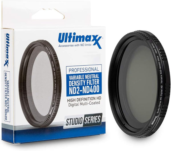 Ultimaxx 46mm ND Filter, 46mm ND2-ND400 Fader Variable Neutral Density Adjustable Optical Glass