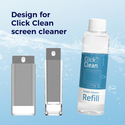 Click Clean Screen Cleaner Refill Kits - 4 oz Cleaner Refill, Microfiber Cloth, Mini Refill Funnel, and Sprayer