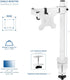 VIVO Single Monitor Arm Desk Mount, Holds Screens up to 32 Inch, Fully Adjustable Stand, White, STAND-V001W