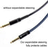 25ft PET Expandable Braided Sleeving, 1 inch, BlackBlue, Alex Tech Braided Cable Sleeve