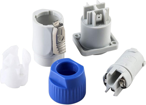 Powercon Connector Input and Output 2 Set, Suitable for Nac3fca Power Connector Plug, Female Jack to Male Powercon