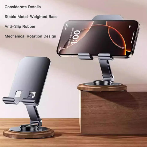 VCDHEUI Stand,360 16 15 14 13 Adjustable Cell Phone Rotating Foldable Desktop Cellphone Stand with Anti-Slip Base