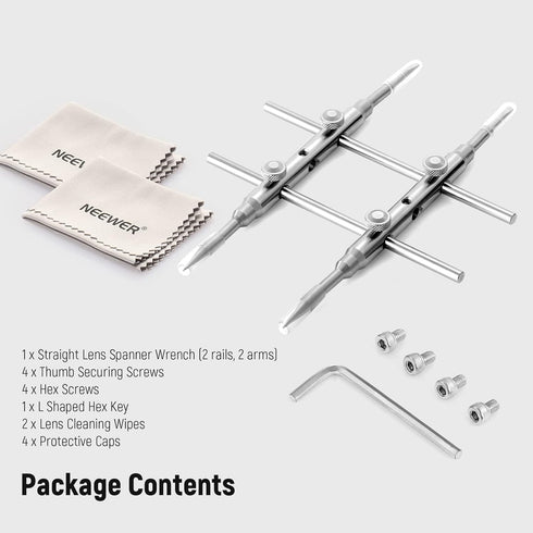 Neewer Stainless Steel Lens Spanner Wrench - Professional Repairing Tool for DSLR Camera Lens, Telescope Lens