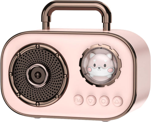 SpringFlora Wireless Bluetooth Speaker, Cute Mini Portable Speaker,Loud Sound,4H Playtime, Mic,TF/SD Card, Aux