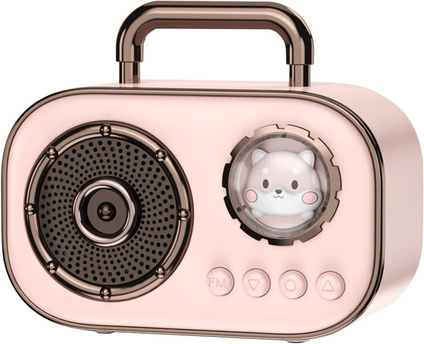 SpringFlora Wireless Bluetooth Speaker, Cute Mini Portable Speaker,Loud Sound,4H Playtime, Mic,TF/SD Card, Aux
