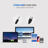 Beufee V-196 3.5mm 2.0 Computer Sound Bar, White USB Powered Input Channel Stereo Soundbar with Volume Knob and Blue