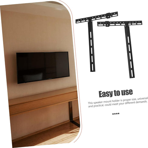 Angoily Heavy Duty Metal Speaker Mount Bracket - Easy Install TV Stand Accessory
