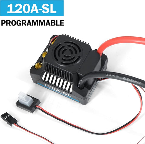 Irfora 120A 4-6S 5A/5.8V 3660/3670/3674 1/8 Brushless ESC with BEC for Brushless Motor Remote Control Car/Off-Road/Boat