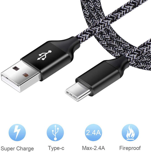 Fast Charger Type C Charging Block USB Wall Plug Android Phone Fast Car Charger Adapter C Type Charging Cable 3FT 6FT for Samsung Galaxy S24 S23 S22+ S22 Ultra S21 FE S20 S10 A10e A11 A12 A13 A21