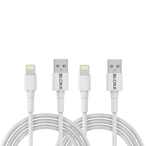 BLOKK iPhone Charger Lightning Cable 2 Pack (3ft) Fast Charging USB A to