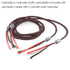 Tertullus 1 Pair HiFi OFC Braid Speaker Cable, 4 Y-Shaped Fork Spade Plug to Spade Plugs for Home Theater