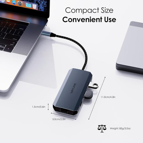 USB C Docking Station Dual DP Monitor - Displayport Docking Station with HDMI, VGA, USB2.0 Ports for Windows