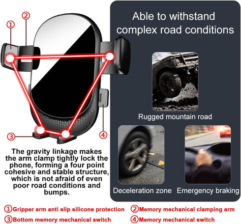 Car Phone Holder for Toyota Avalon, Auto Accessories for 2019-2022 Avalon, Non Universal, Auto Lock