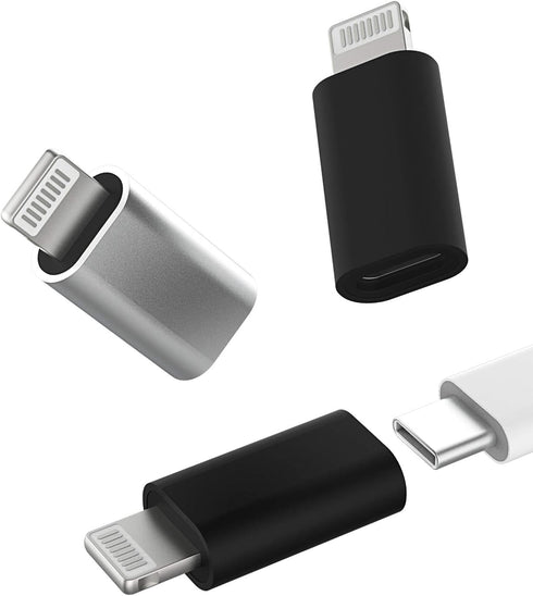 3Pack USB-C to Lightning Adapter for iPhone 12, 11, Mini, Pro, Max, XS, XR, X, SE2, 7, 8 Plus, iPad Air, AirPods.