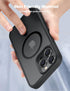 Tigowos iPhone 15 Pro Max Case - Shockproof, Matte Skin, 10FT Drop Resistant, MagSafe Compatible, Titanium Black.