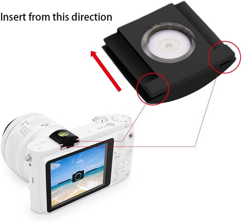 Anwenk Hot Shoe Level Camera Bubble Level, Hot Shoe Spirit Level Combo Pack (2 Axis Bubble Level & 1 Axis Cover)