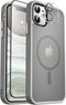 MOCCA Strong Magnetic Case for iPhone 11, Compatible with MagSafe, Slim Thin Shockproof Cover, Titanium Gray