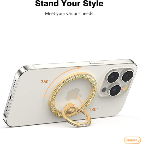 Allengel Magnetic Phone Ring Grip Holder, Compatible with MagSafe for iPhone 15/14 Pro Max and 12 Series